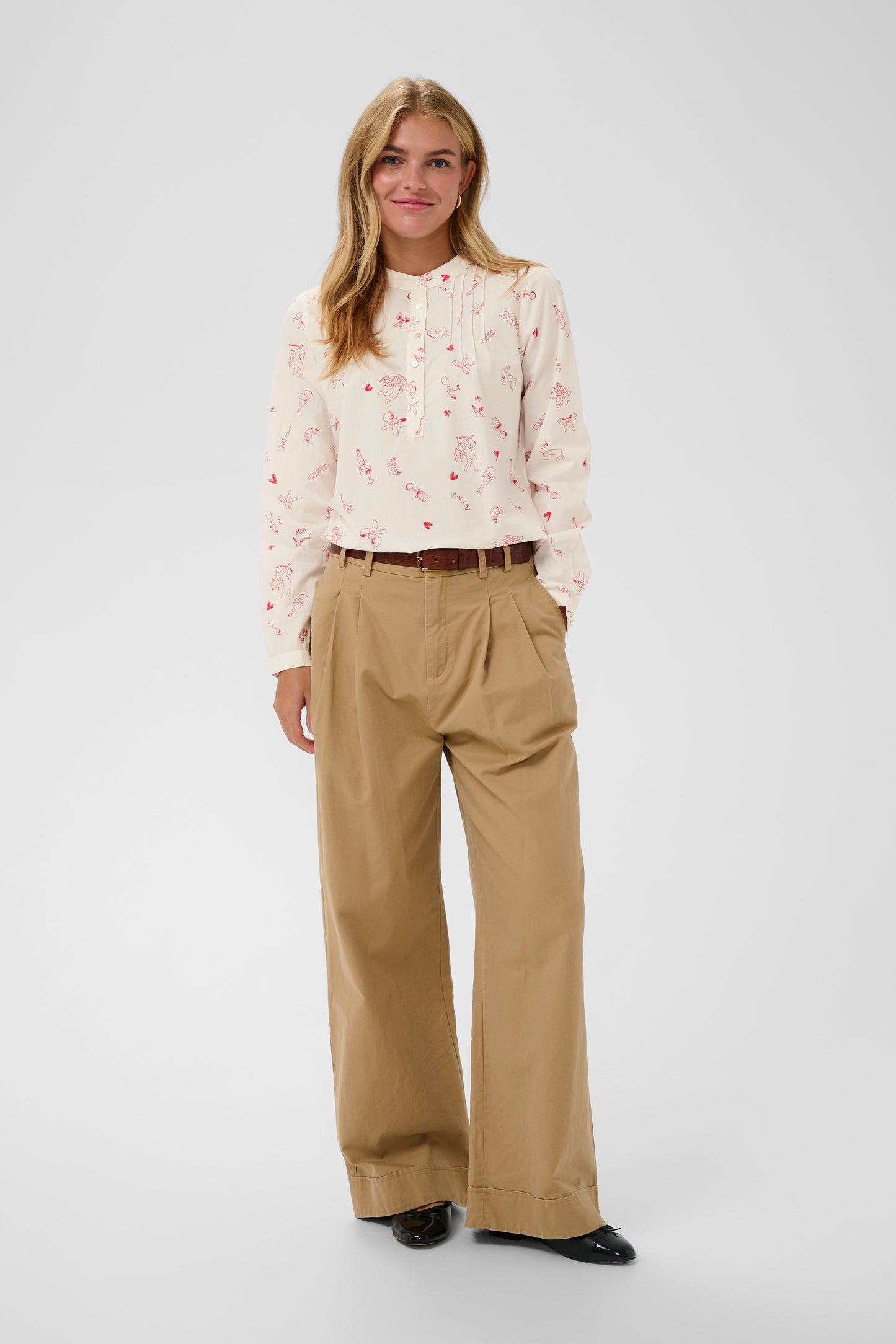Saint Tropez Ponyo Shirt - Ice Red Mon Amour