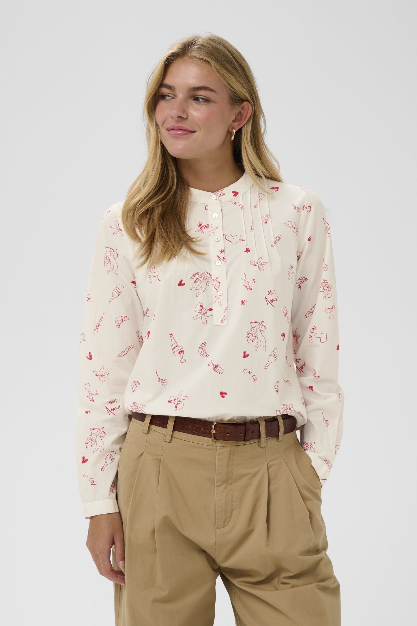 Saint Tropez Ponyo Shirt - Ice Red Mon Amour