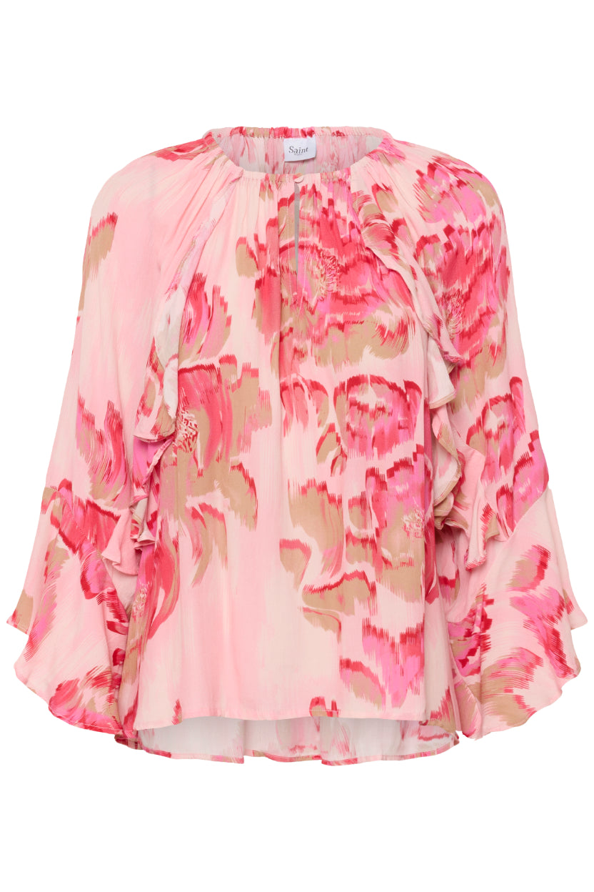 Saint Tropez Pollyana Blouse - Poppy Shaded Flower