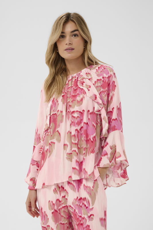 Saint Tropez Pollyana Blouse - Poppy Shaded Flower