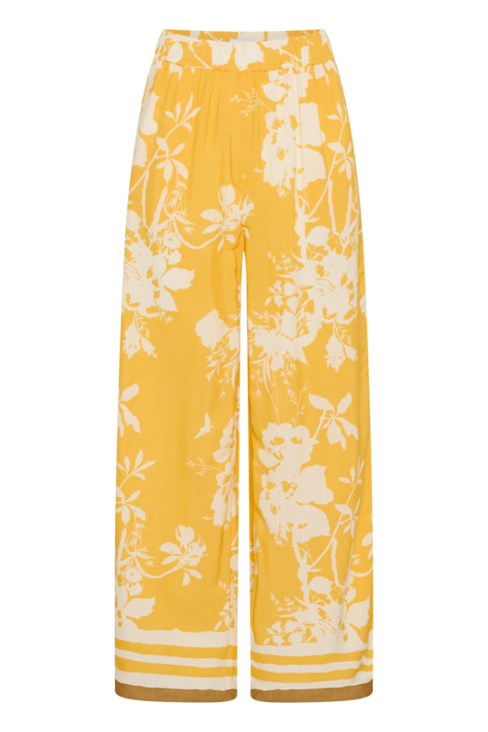 Saint Tropez Rasheda Pants - Golden Apricot Flower Bloom