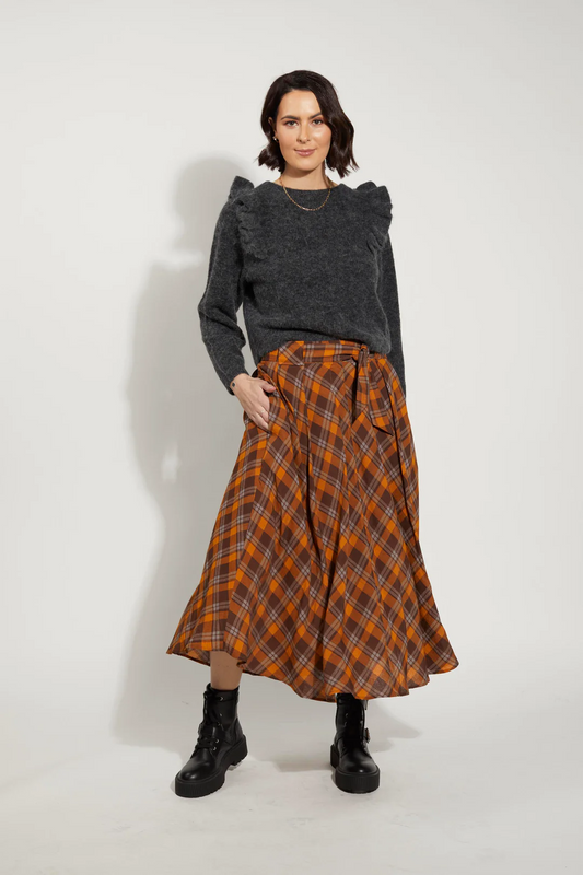 Drama The Label Claire Skirt - Autumn Check