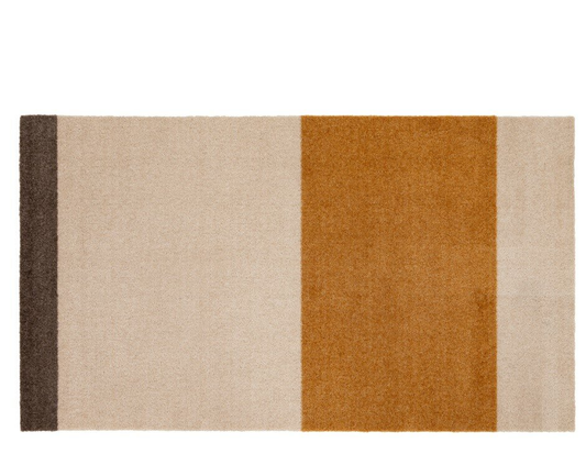 Remember Stripes Horizontal Mat 67x120cm - Ivory/Dijon/Brown