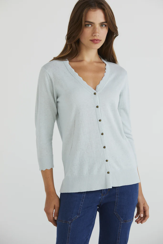 Lania The Label Shell Cardi - Sea Mist