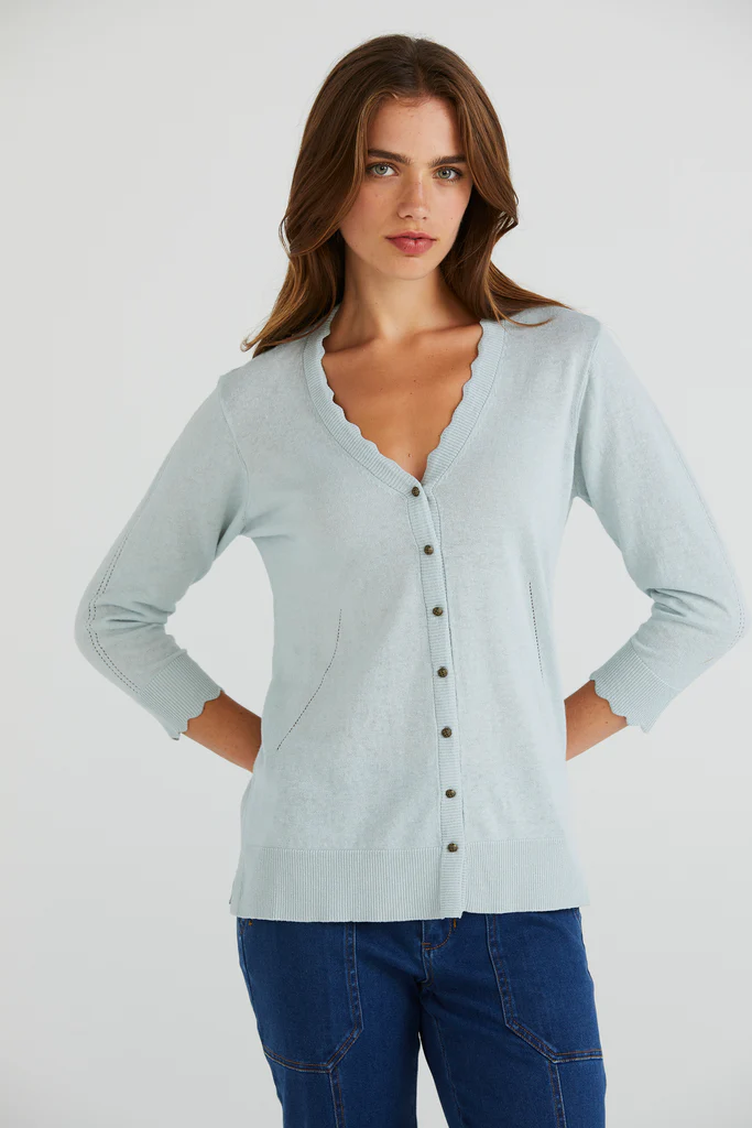 Lania The Label Shell Cardi - Sea Mist