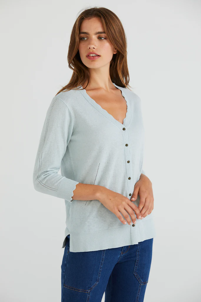 Lania The Label Shell Cardi - Sea Mist