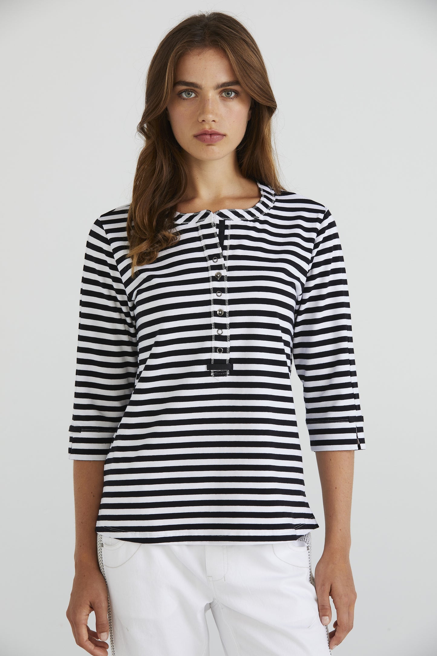 Lania The Label Sugar Top - Black/Ivory Stripe