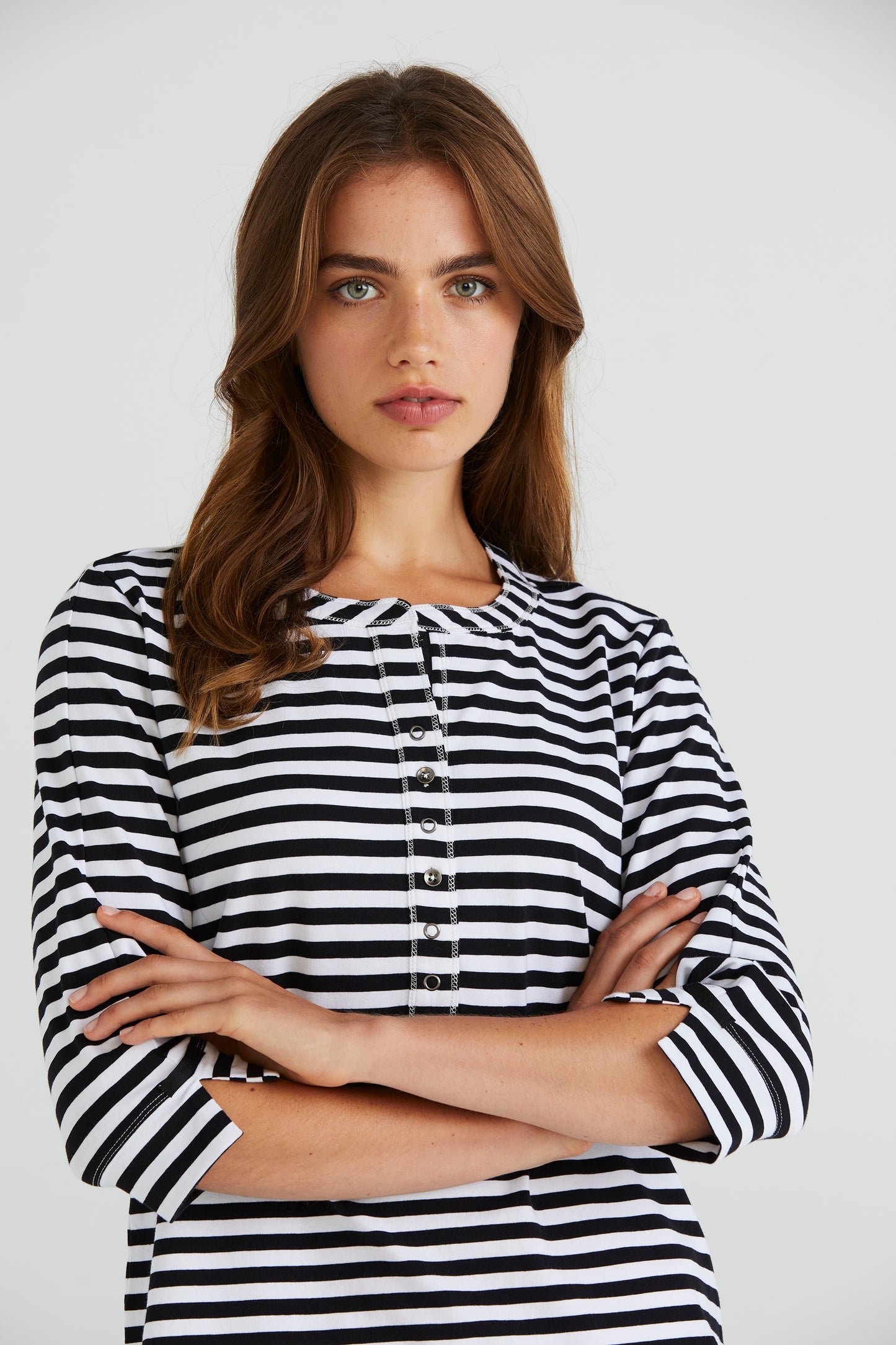 Lania The Label Sugar Top - Black/Ivory Stripe