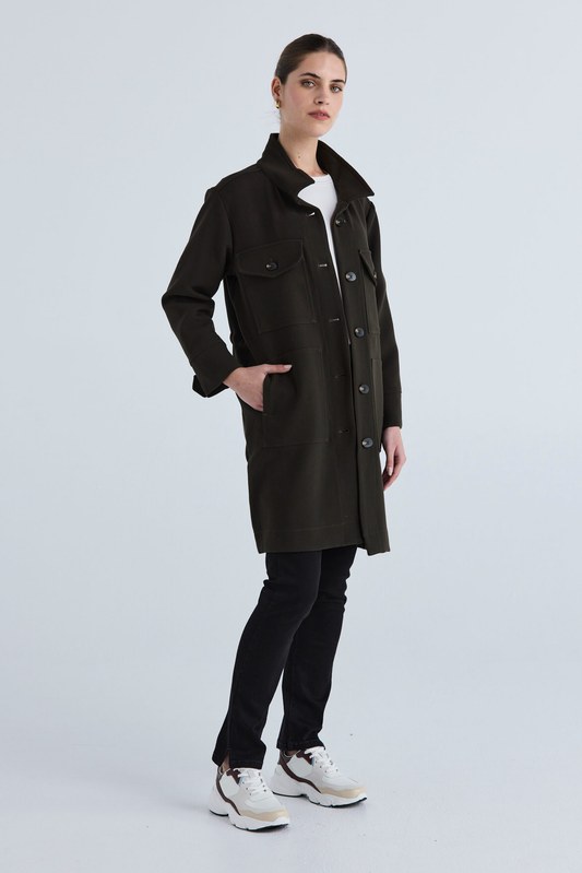 Lania the Label Raft Coat - Army