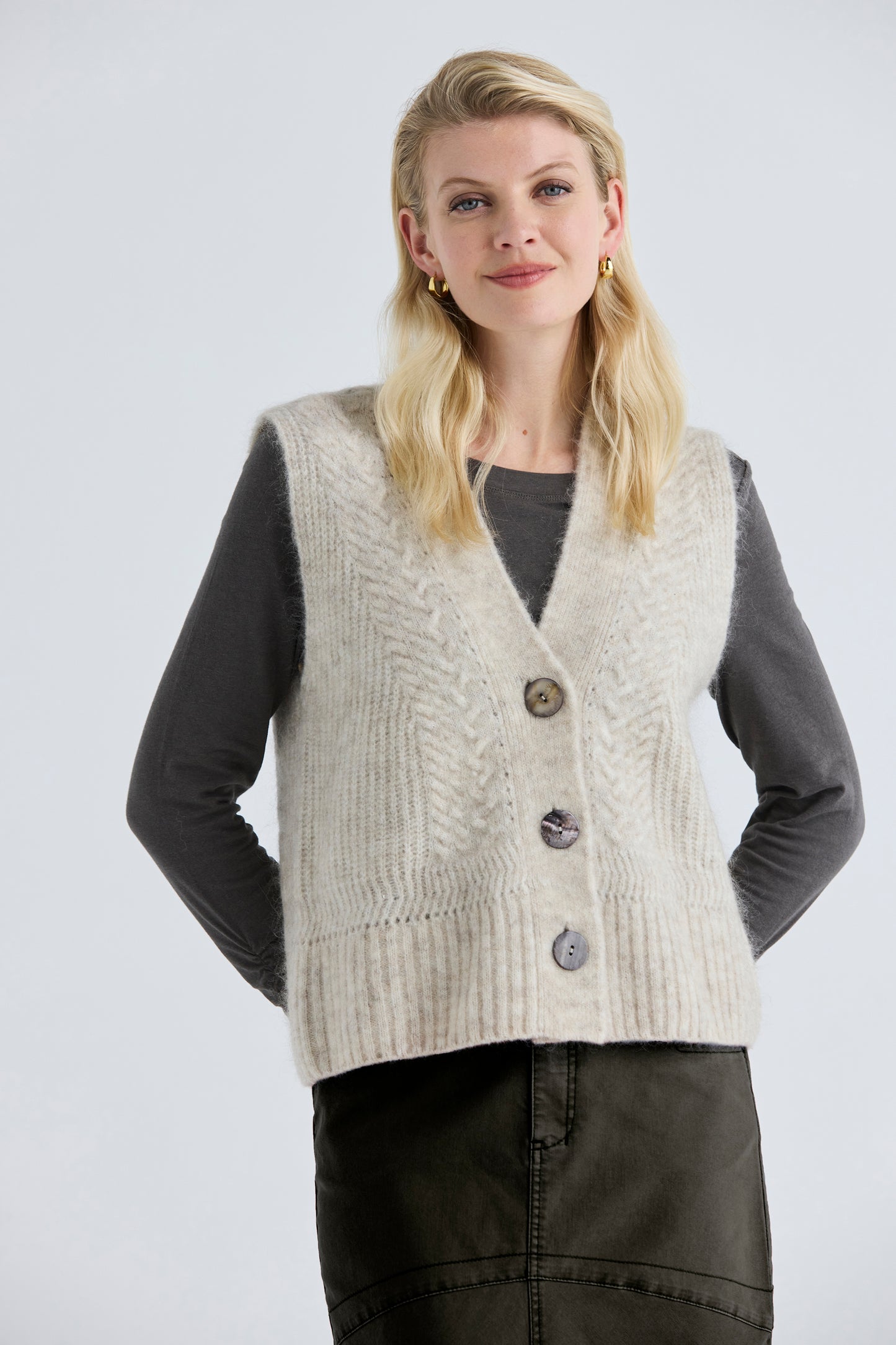 Lania the Label Brand Vest - Ice