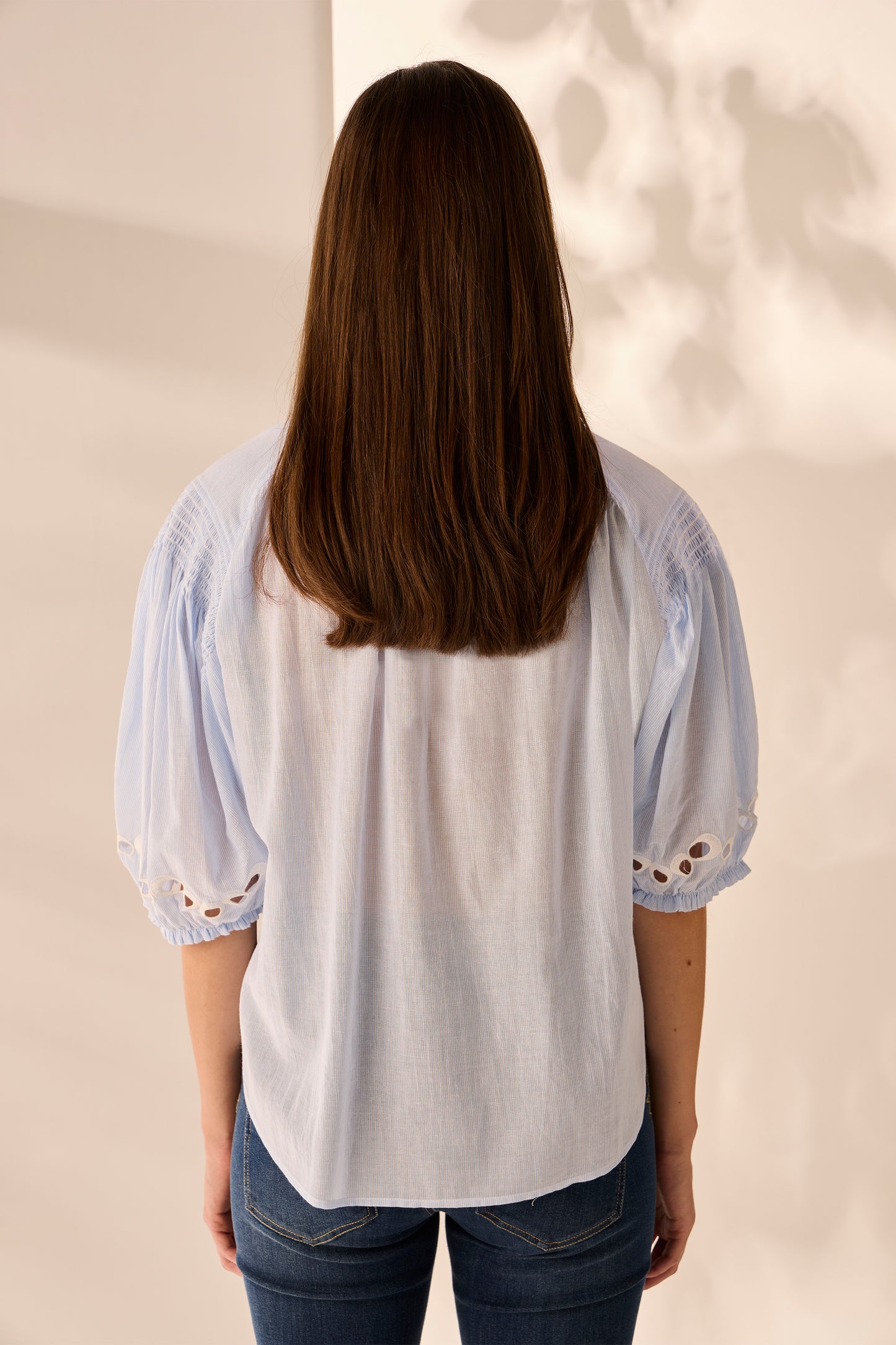 Lania The Label Capri Shirt - Sky Stripe