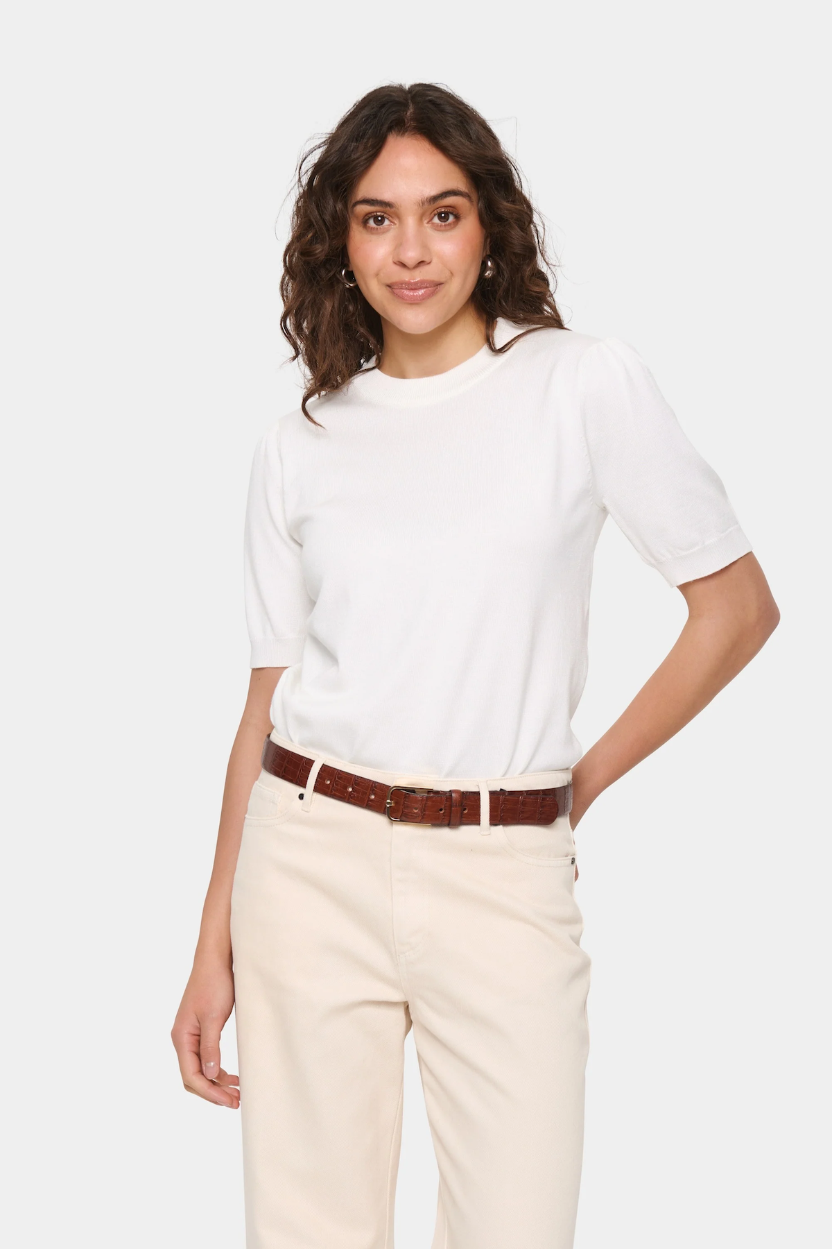 Saint Tropez Mila SS Pullover - Ice