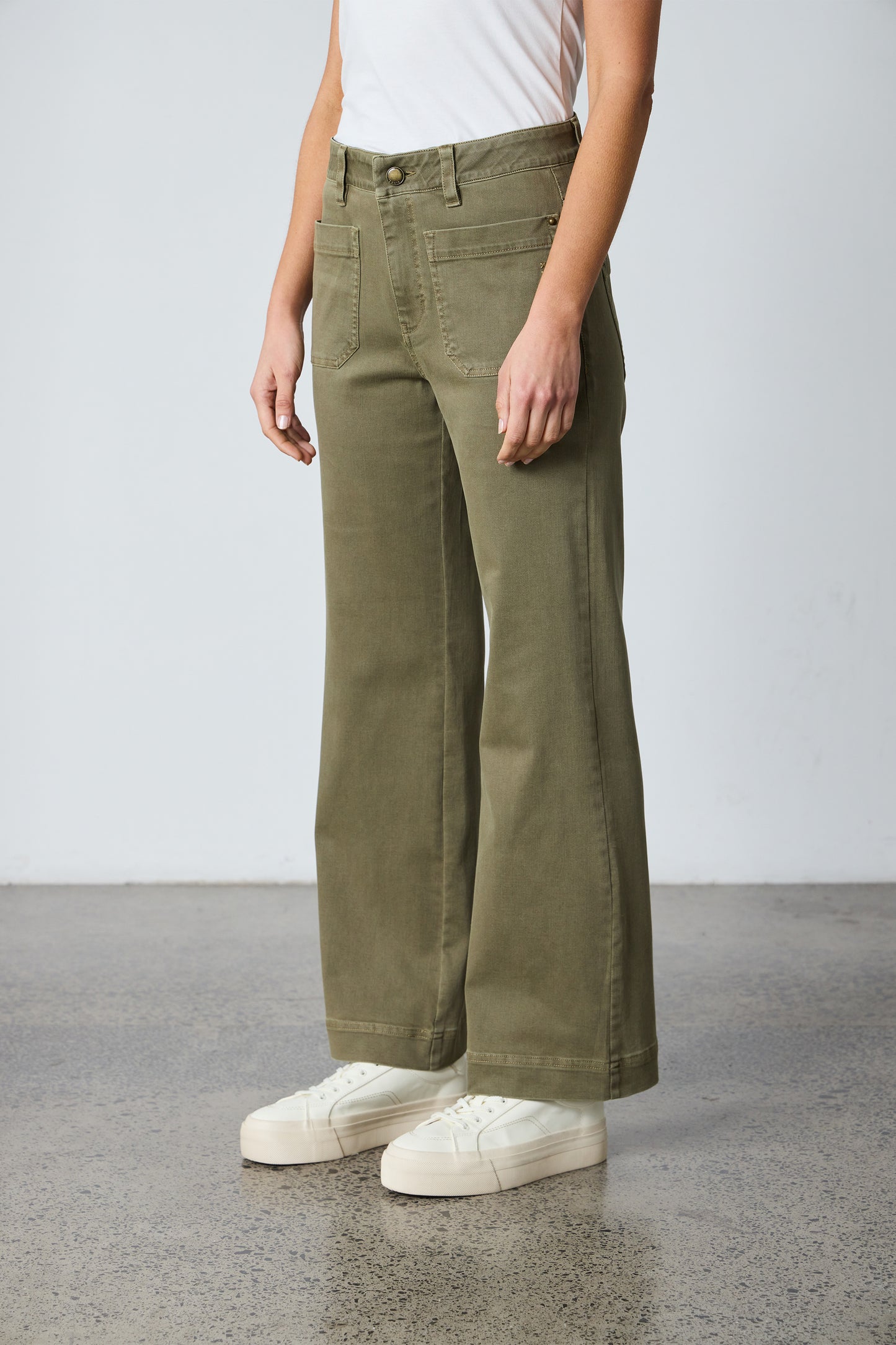 Lania The Label Chrome Jean - Olive