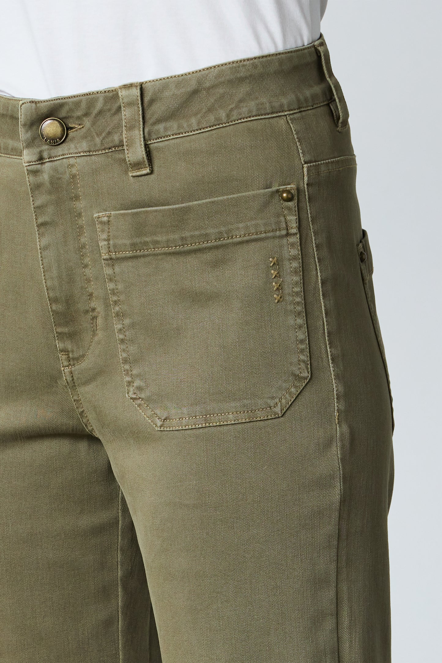 Lania The Label Chrome Jean - Olive