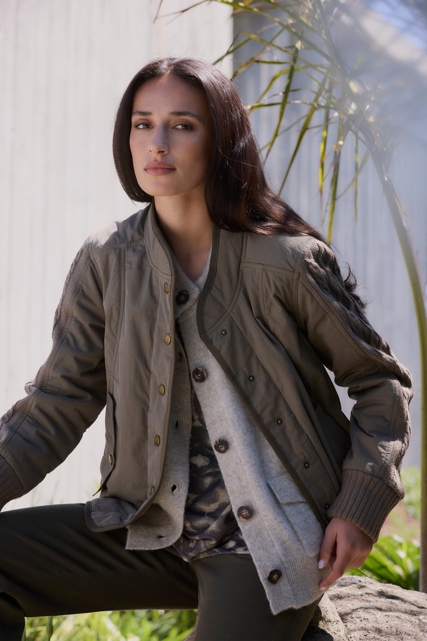 Lania The Label Cable Jacket - Khaki