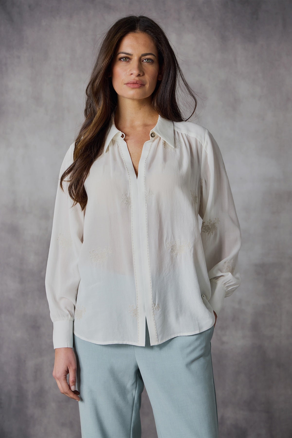 Lania The Label Tapestry Shirt - Ivory