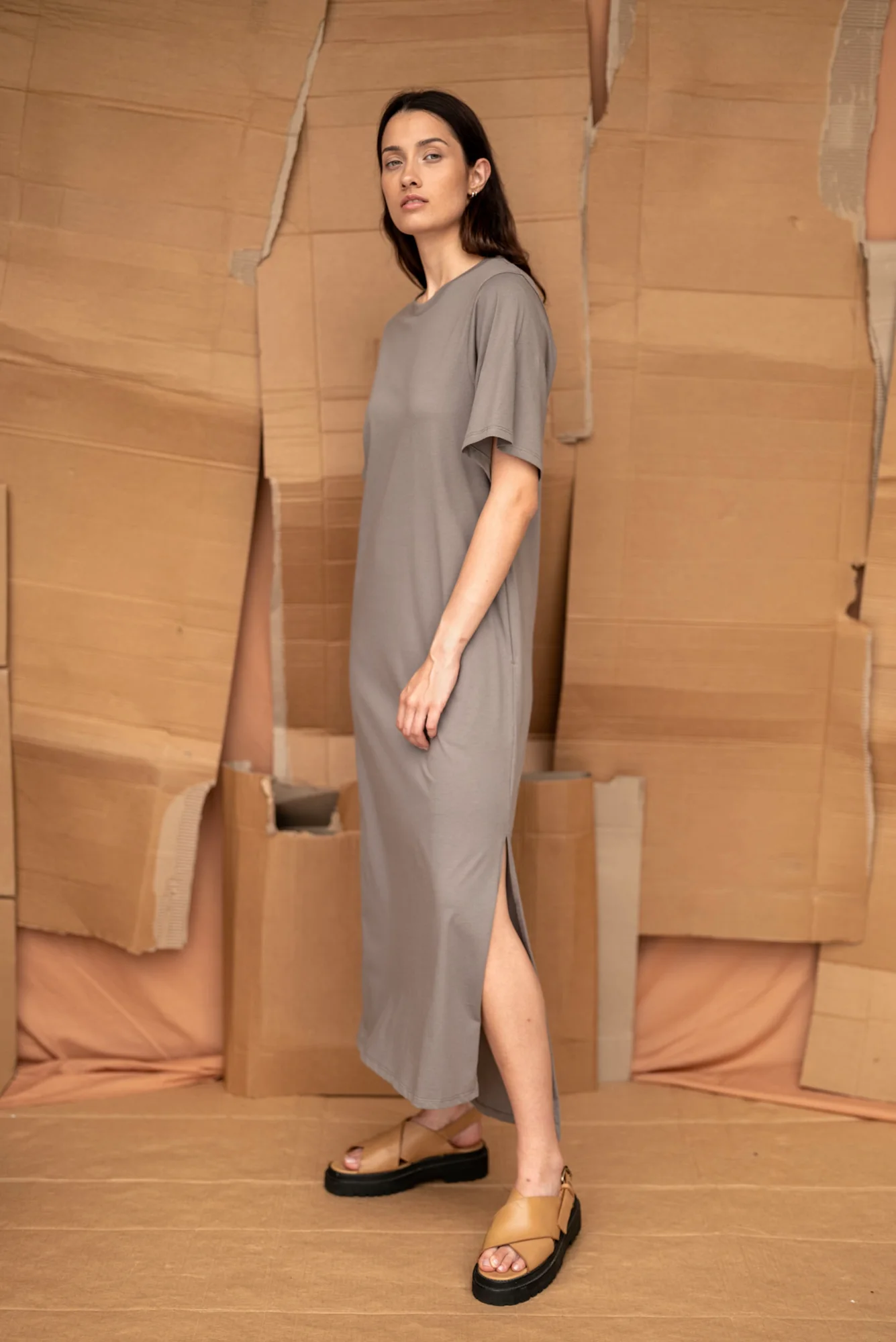 Re.Create Forage Dress - Grey Sage