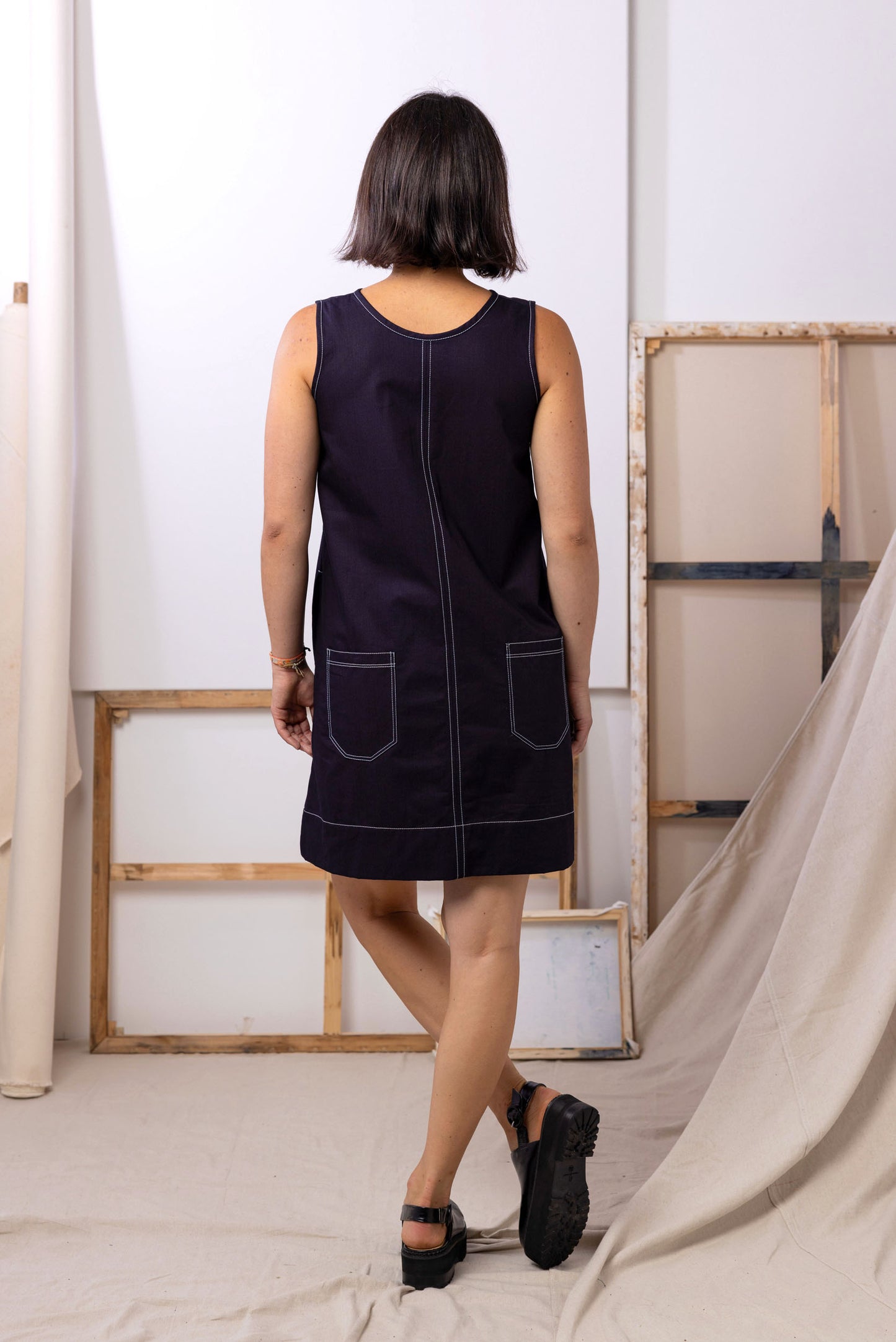 ReCreate Etta Reversible Dress - Indigo
