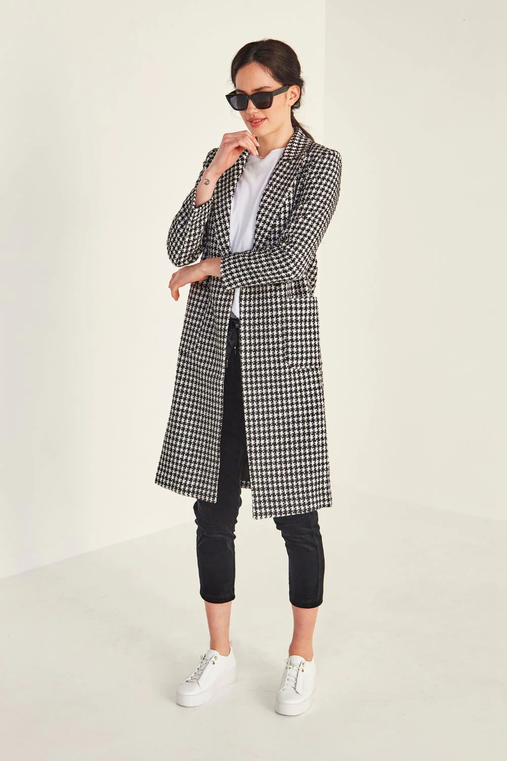 Lemon Tree Jude Coat - Houndstooth