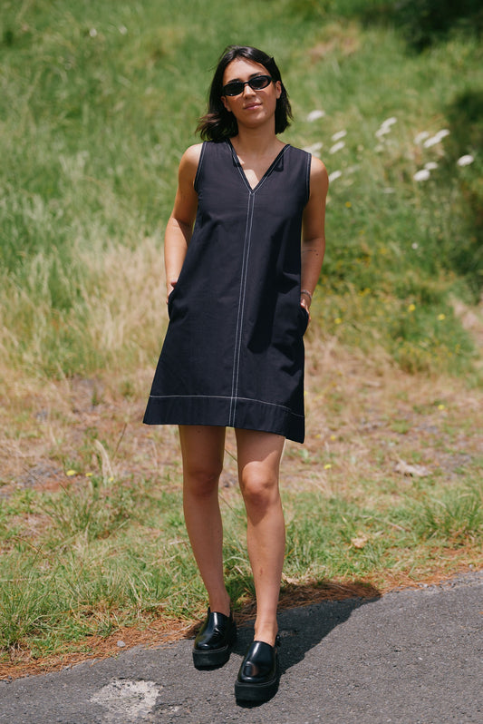 ReCreate Etta Reversible Dress - Indigo