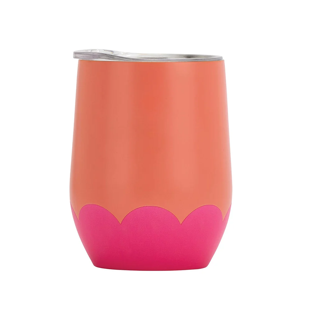 Annabel Trends Double Walled Tumbler Wave 350ml - Orange Pink