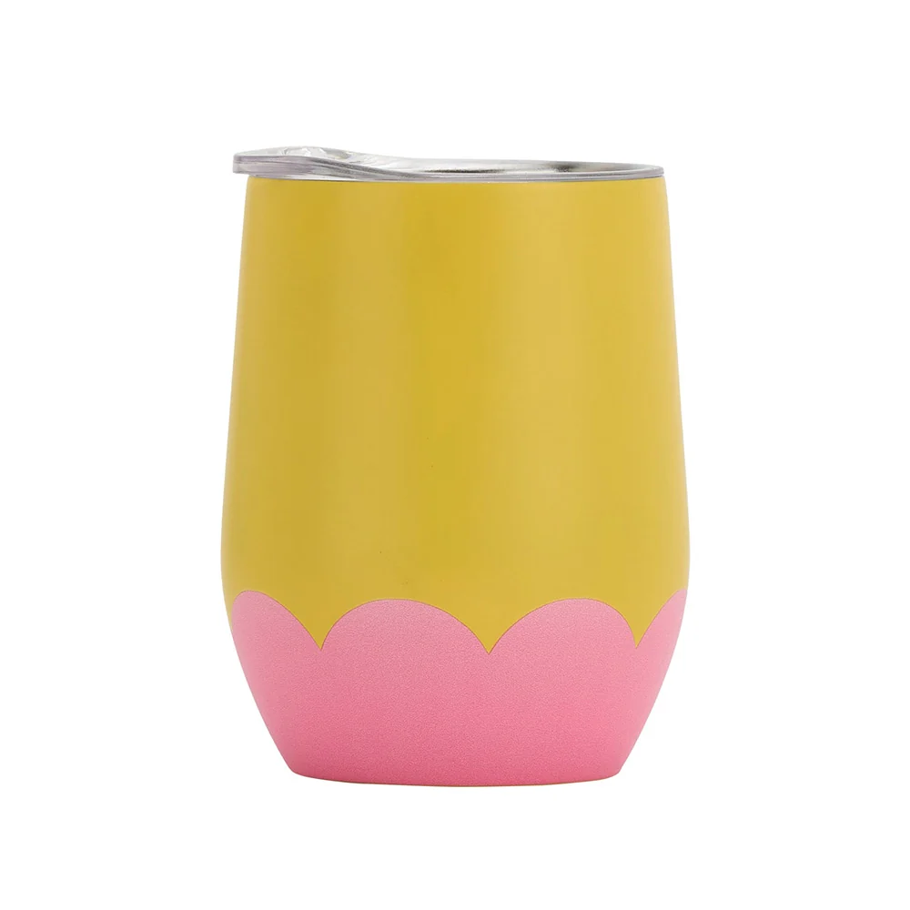 Annabel Trends Double Walled Tumbler Wave 350ml - Yellow Candy