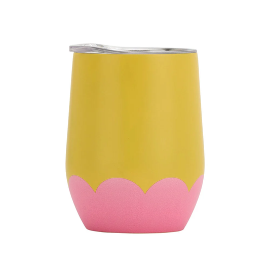 Annabel Trends Double Walled Tumbler Wave 350ml - Yellow Candy
