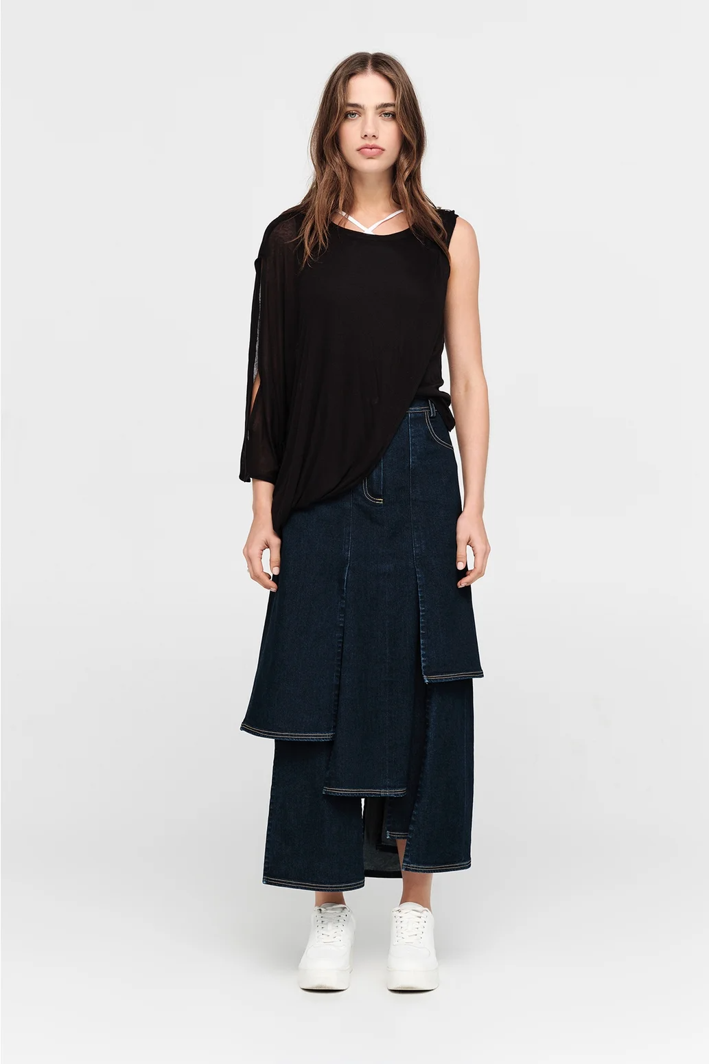Taylor Splice Skirt - Indigo Denim