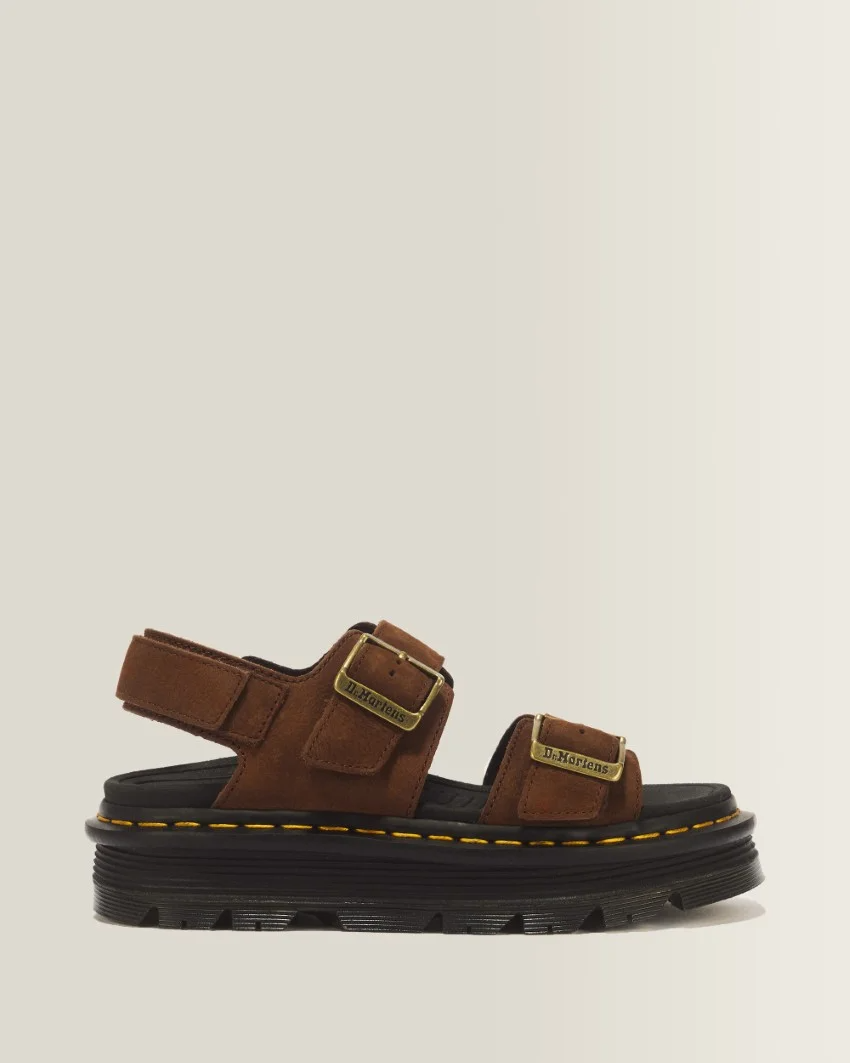 Dr Marten's Zebzag Sandal - Sepia Brown Tumbled Nubuck