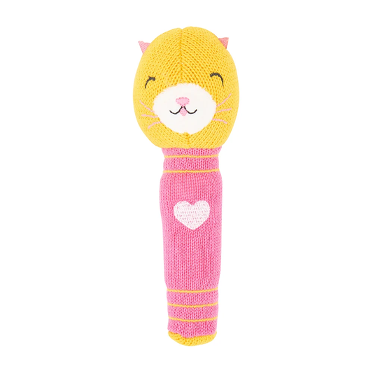 Annabel Trends Hand Rattle Knit - Kitty Cat