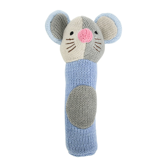 Annabel Trends Hand Rattle Knit - Mouse