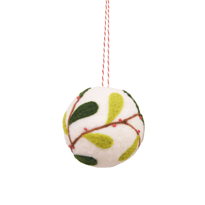 Maytime Felt Hanging Leafy Ball