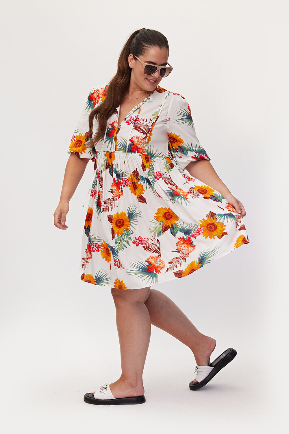 Lemon Tree Selina Dress - White Print