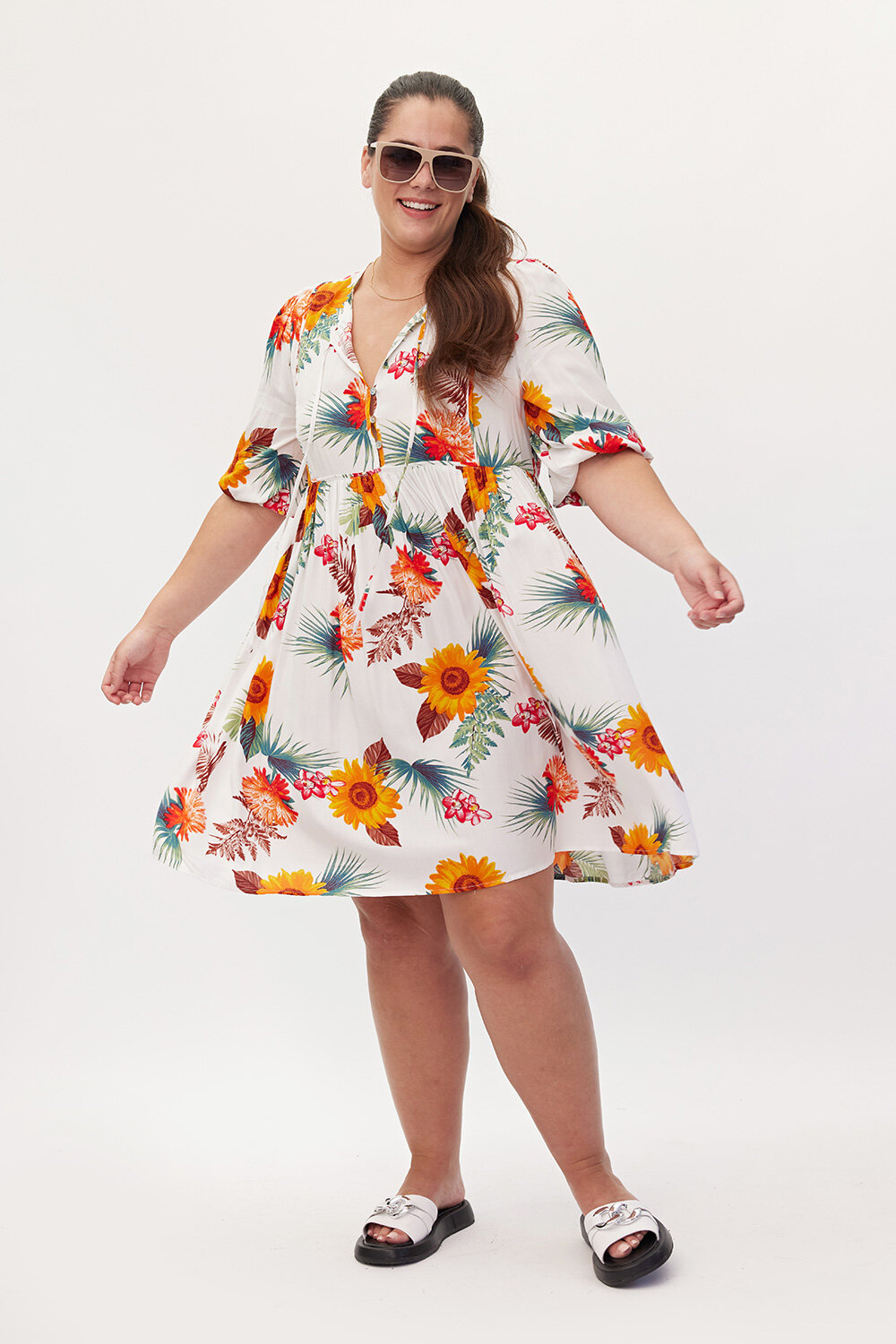 Lemon Tree Selina Dress - White Print