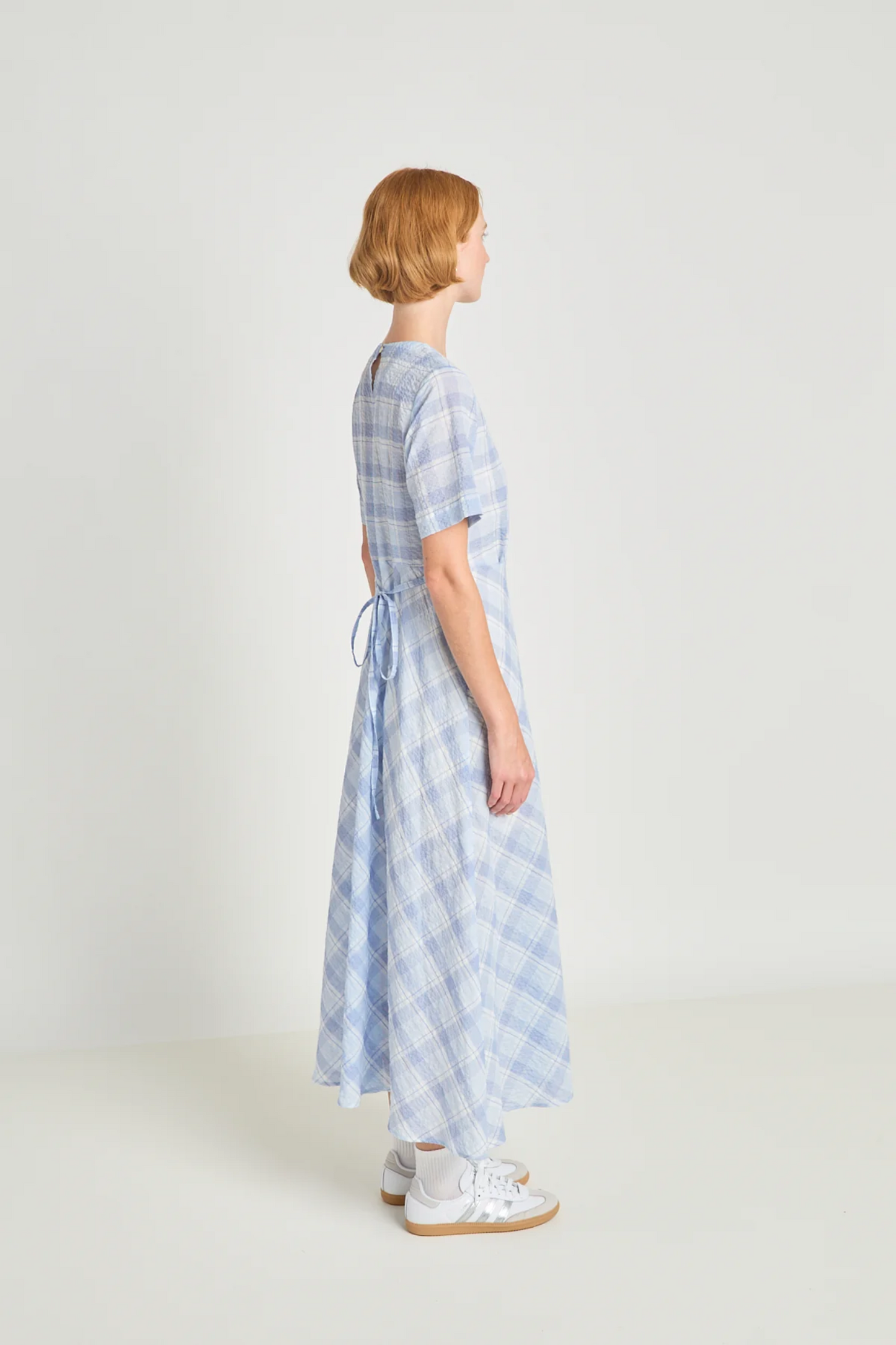 Twenty-Seven Names Balance Dress - Pale Blue Check