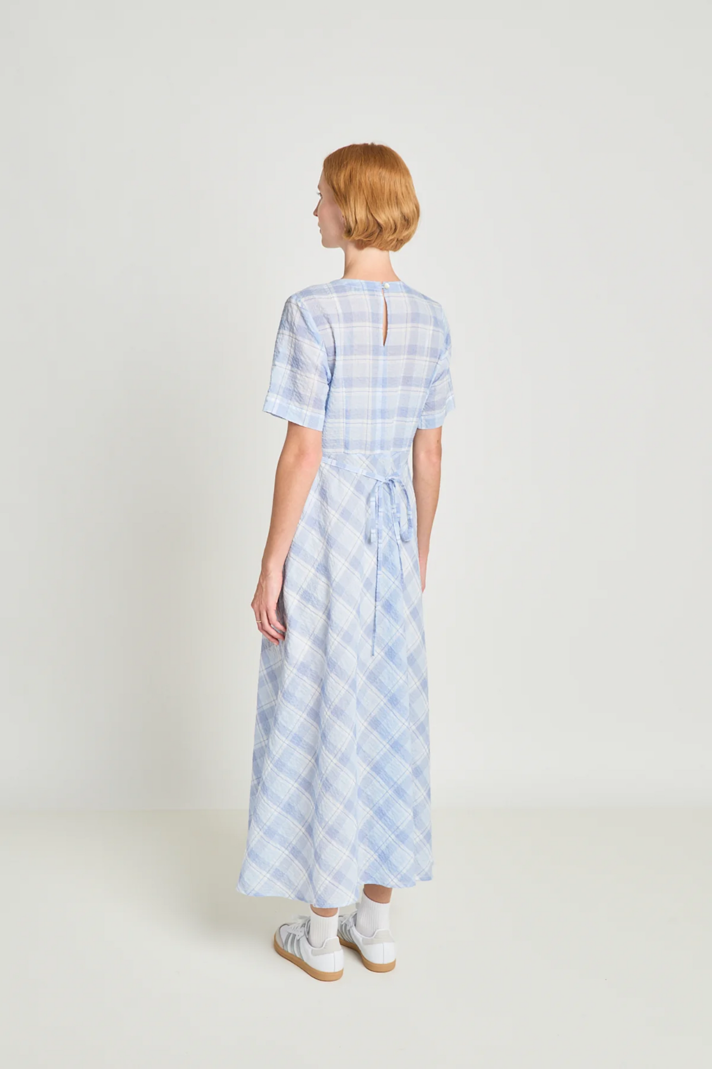 Twenty-Seven Names Balance Dress - Pale Blue Check