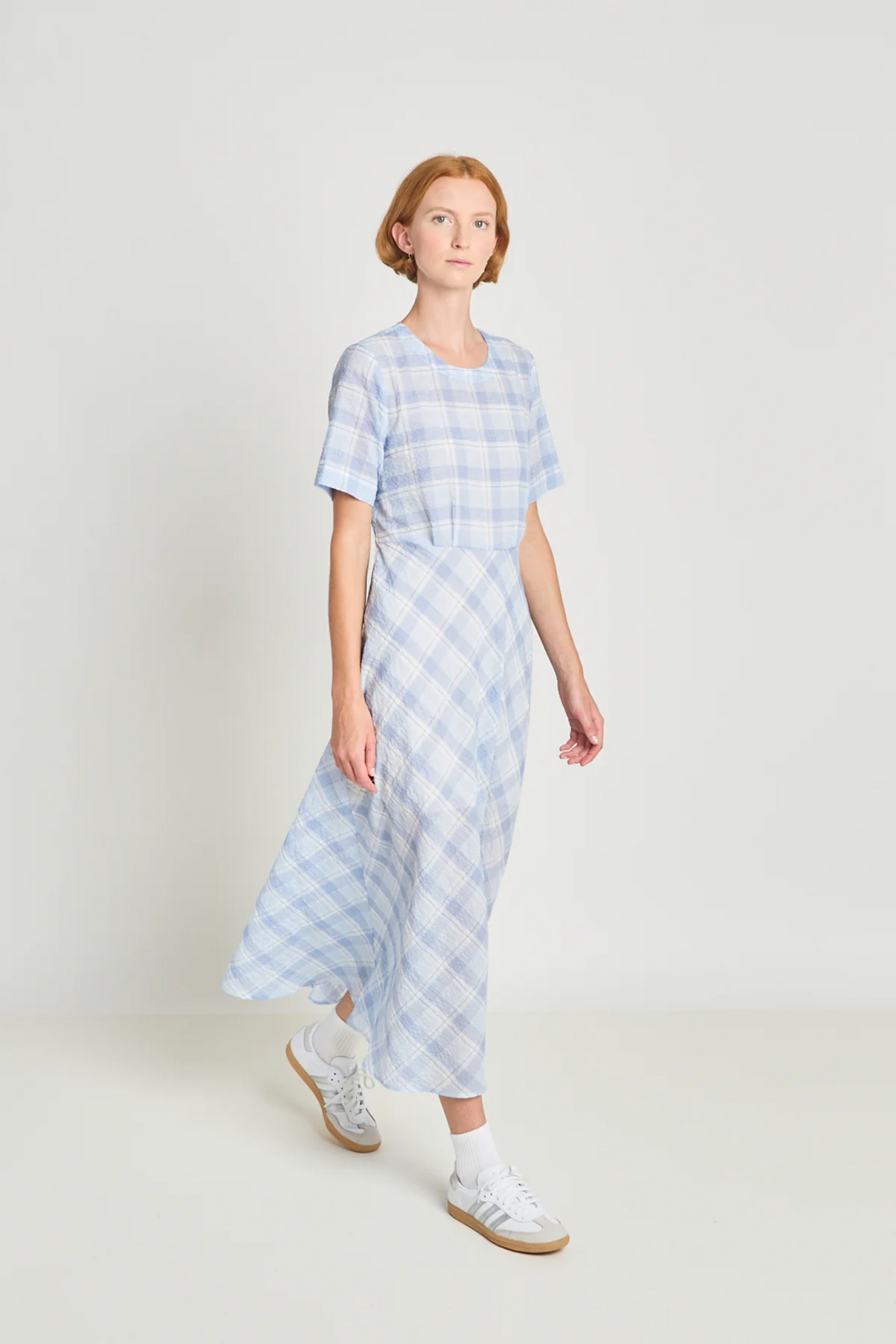 Twenty-Seven Names Balance Dress - Pale Blue Check