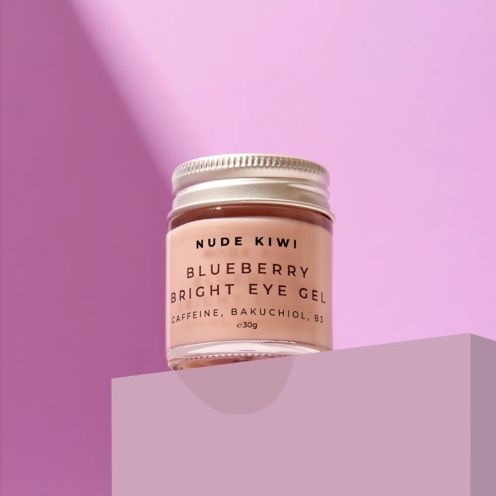 Nude Kiwi Blueberry Bright Eye Gel with Caffeine, Bakuchiol, & B3 - 30g