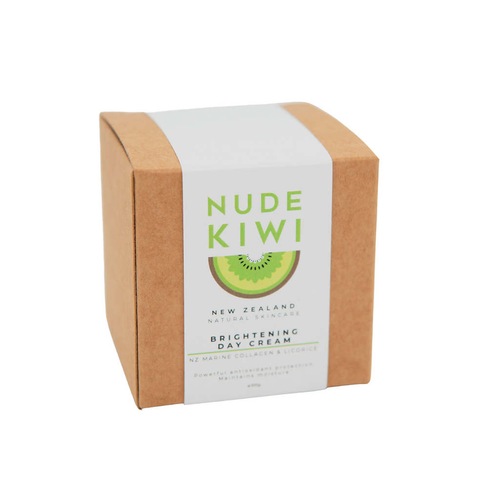 Nude Kiwi Brightening Day Cream with Marine Collagen & Licorice - 100g