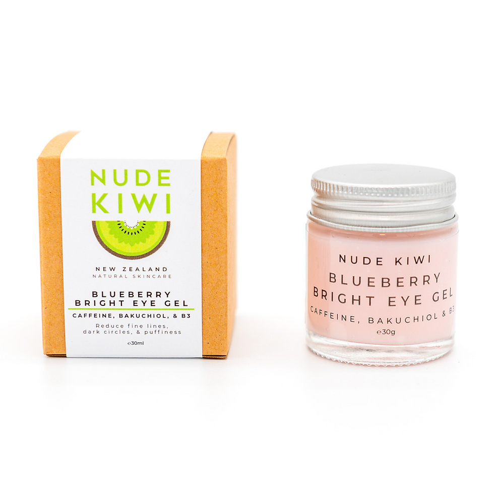 Nude Kiwi Blueberry Bright Eye Gel with Caffeine, Bakuchiol, & B3 - 30g