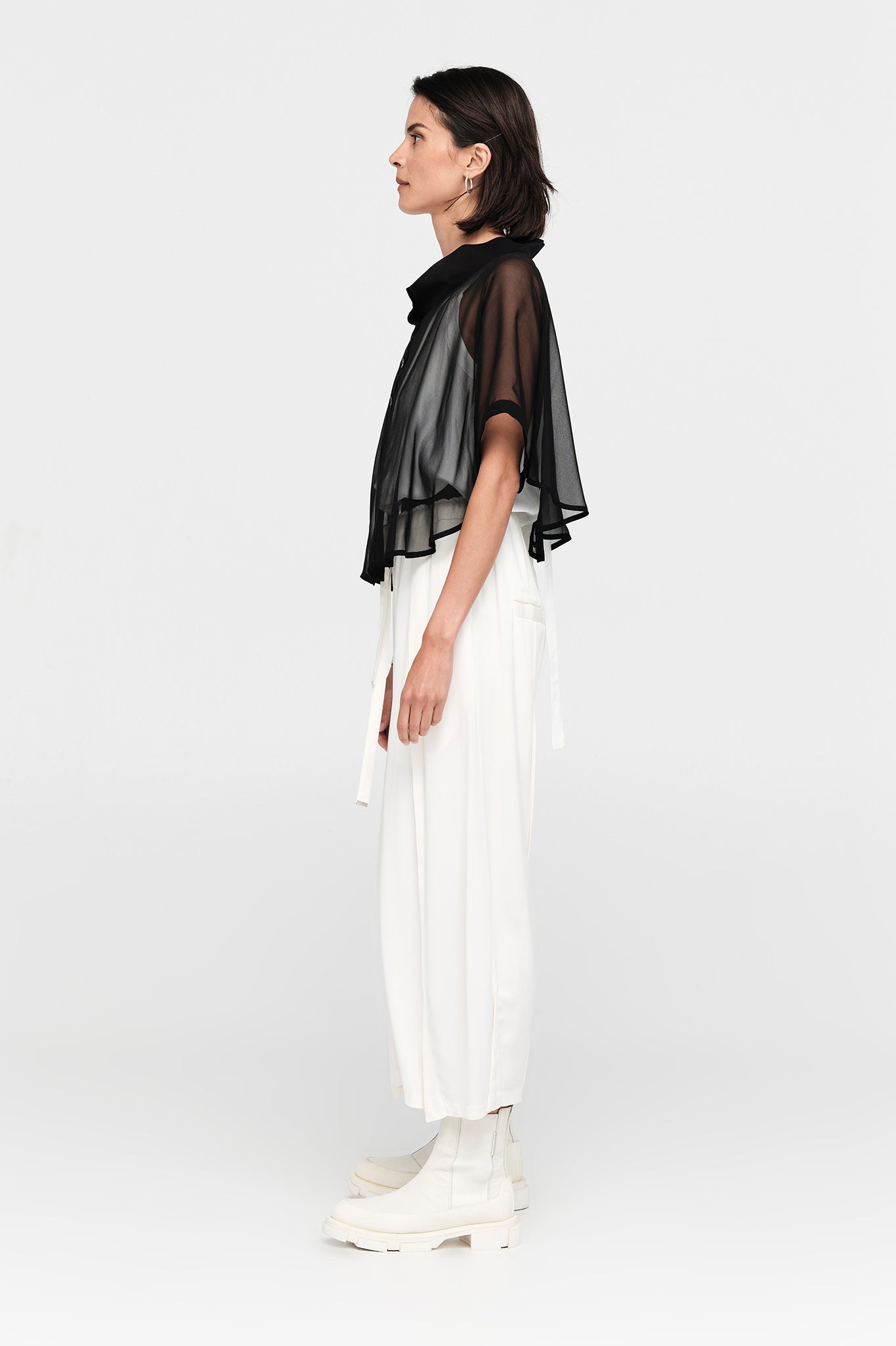 Talyor Sheer Accent Jacket - Black Sheer
