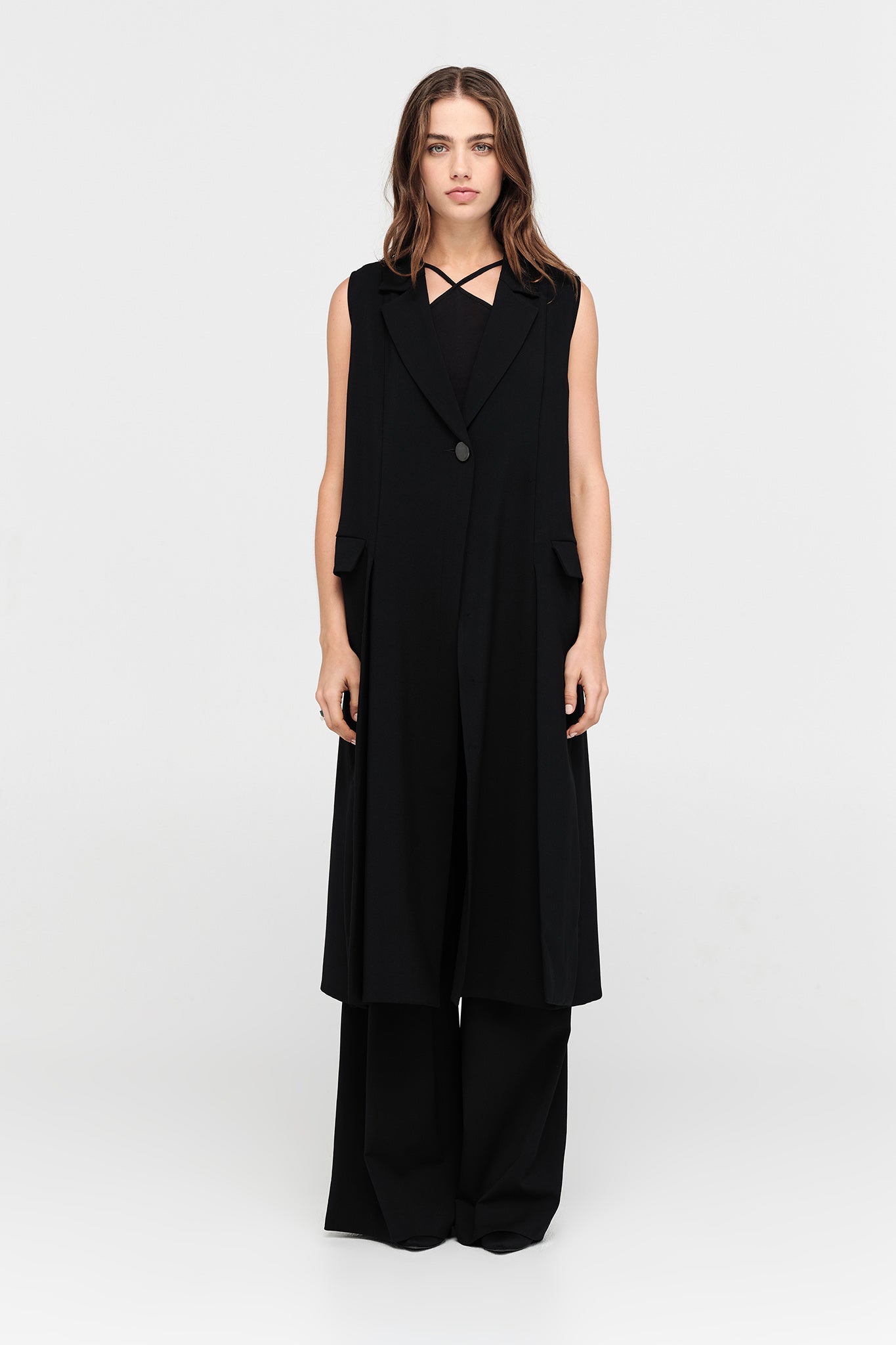 Taylor Column Vest - Black