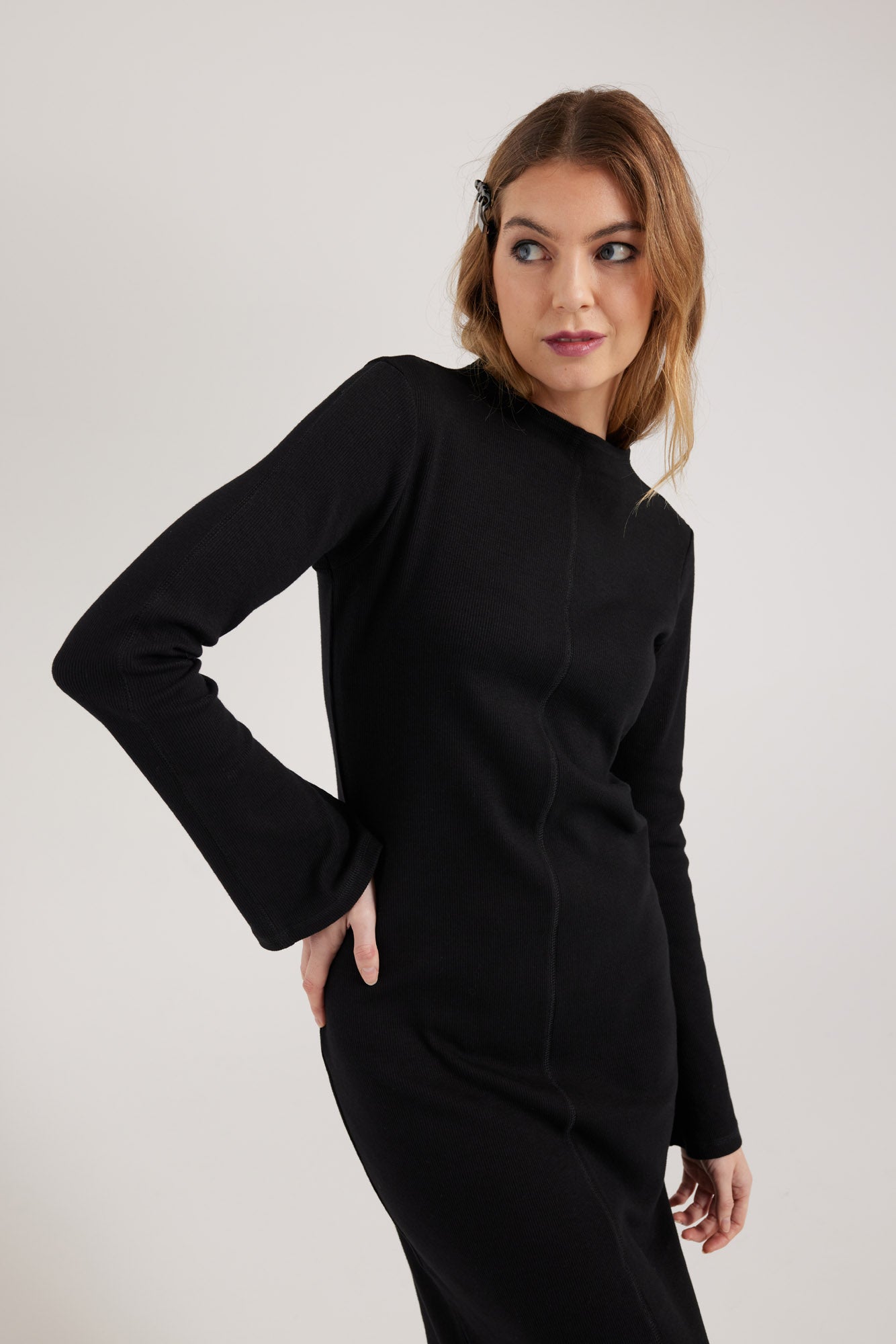 Nyne Opal Dress - Black Cotton