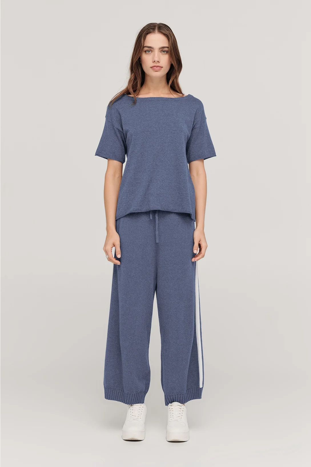 Taylor Cropt Contentment Pant - Midnight/Ivory