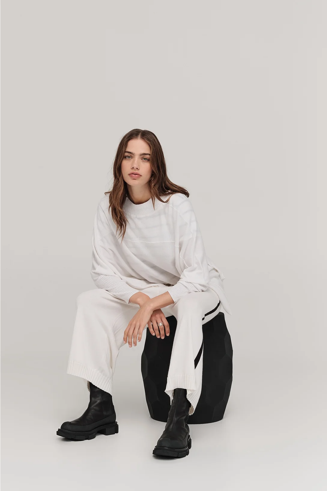 Taylor Variegation Sweater - Ivory