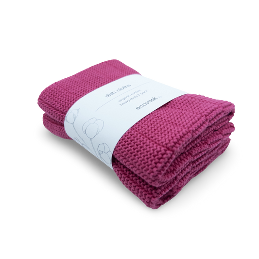 Ecovask Dishcloth HD 2pk - Raspberry