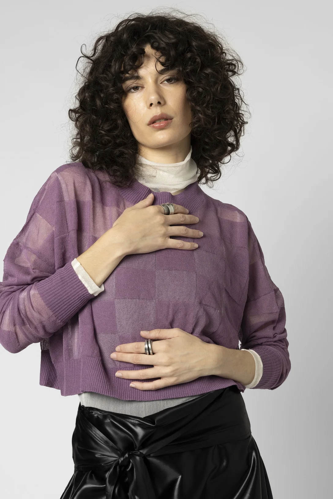 Taylor Reversed Square Catch Cardi - Vivid