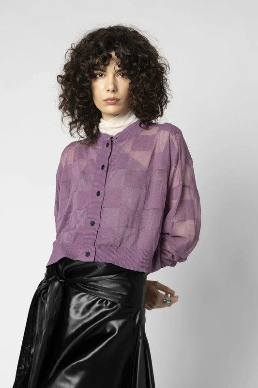 Taylor Reversed Square Catch Cardi - Vivid