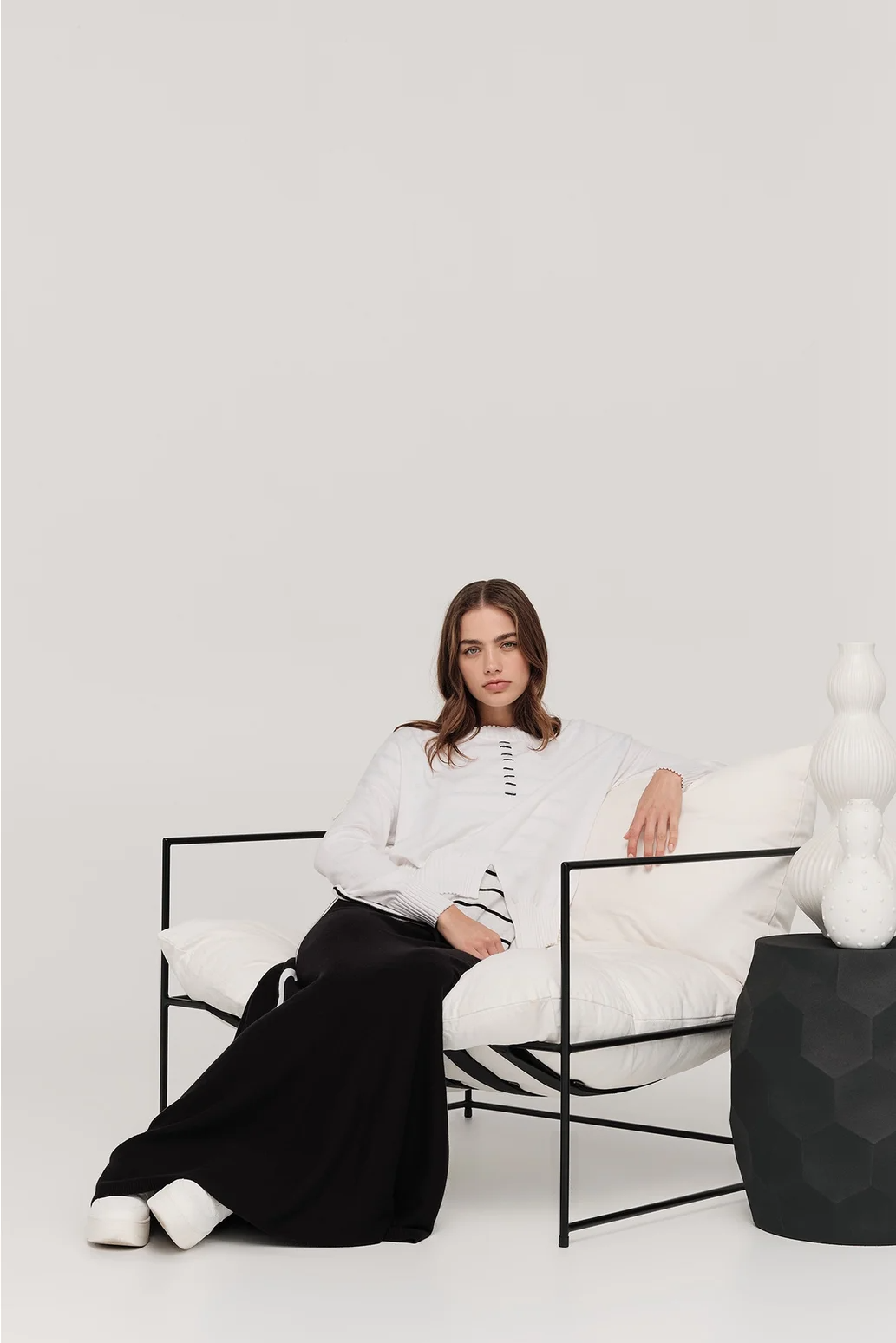 Taylor Complacent Skirt - Black/Ivory