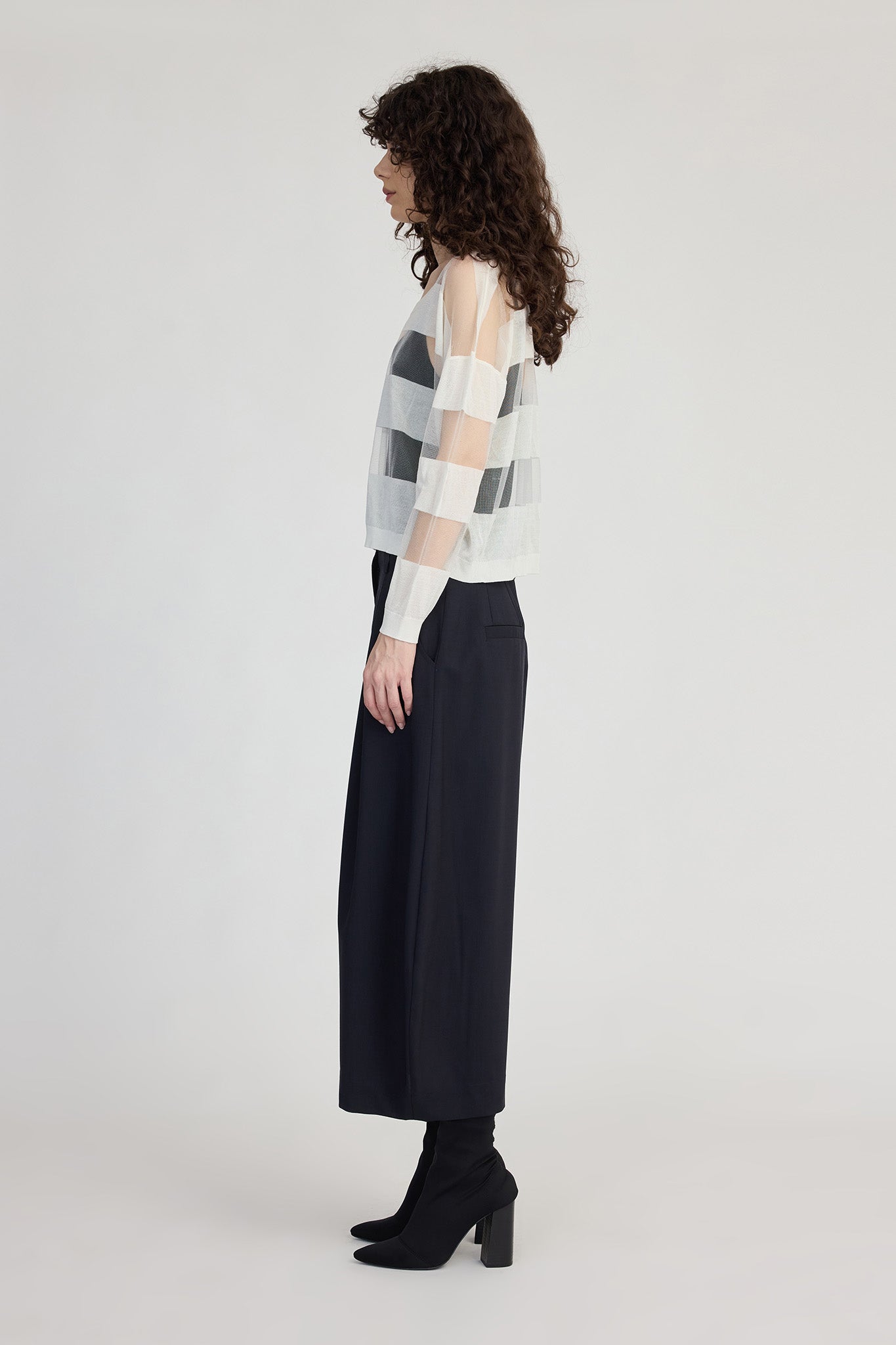 Taylor Banded Sweater - Ivory